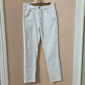 pd&c white slim fit men’s white pants, 32x32